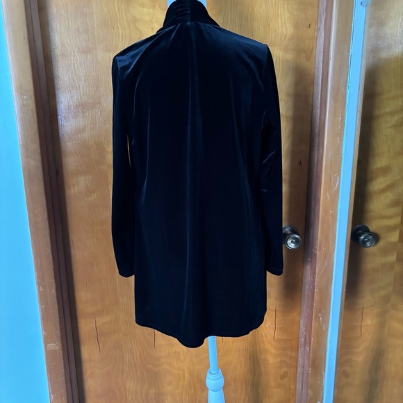 Velvet cardigan Susan Graver waterfall cascade black - Picture 2 of 14